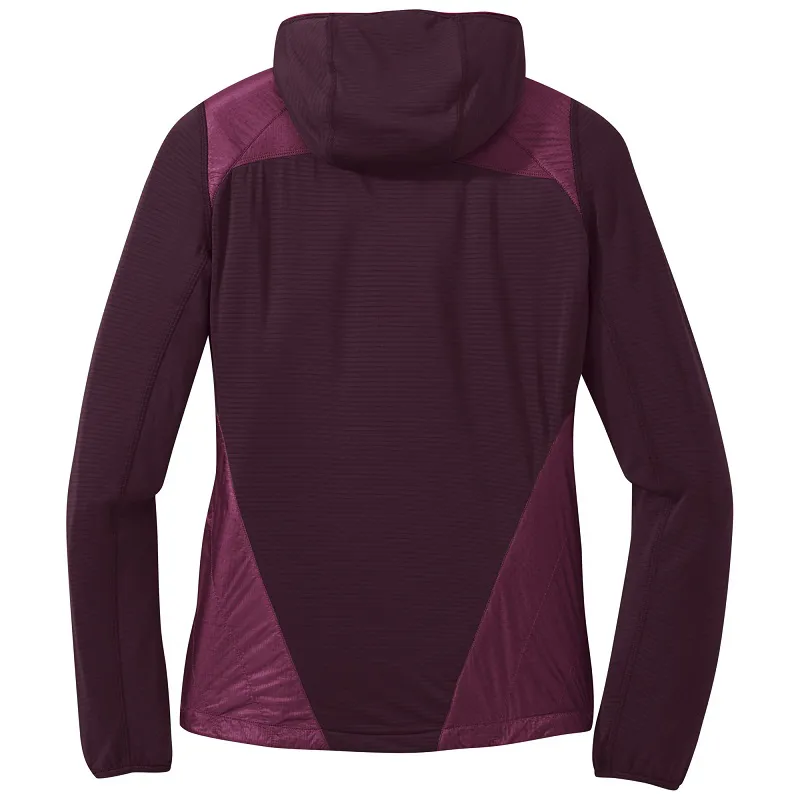 Outdoor Research Womens Vigor Hybrid Hooded Jacket Cacao/Beet-1